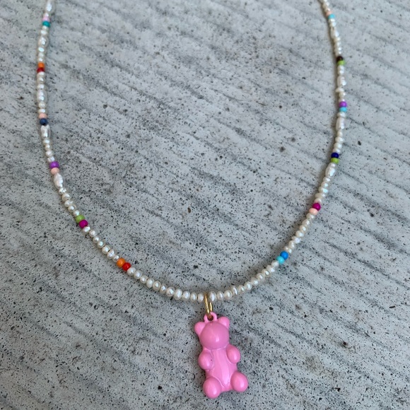 Sold on Etsy ✨ Handmade pearl necklace * bear - Picture 4 of 5